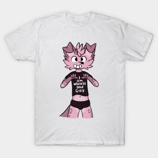 I am useless and gay - gay dog T-Shirt